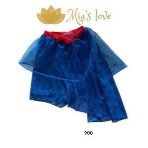 Disney Descendants 3, Girls Blue Print Tiered Flowy Skirt, Size L(10-12)
